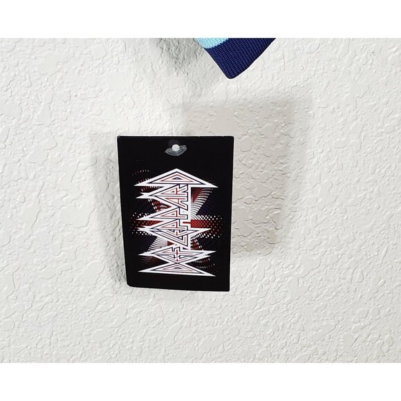 Def Leppard Youth Bomber Jacket Size 14/16 Navy Blue Polyester NWT - Picture 5 of 11